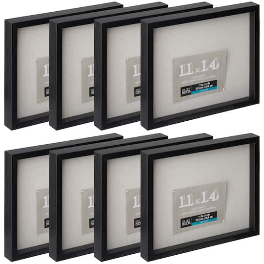 8 Pack: Black 11" x 14" Belmont Shadow Box by Studio Décor®